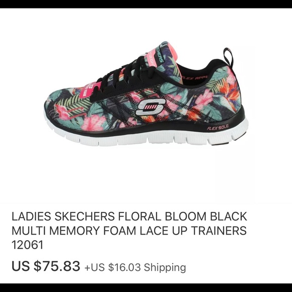 skechers floral trainers